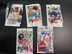 ラウンドワン　ワンピースカード　ロビン・ブルック・ウソップ・ジンベエ・チョッパー