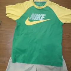 Nike キッズ Tシャツ 130-140cm 緑/黄 GU ハーフパンツ130