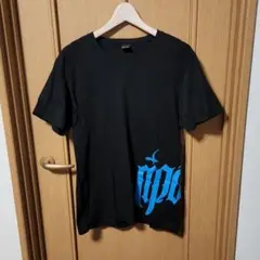 ブラック　黒　半袖　水色ロゴ　RIP DESIGN WORXX 　RIPDW