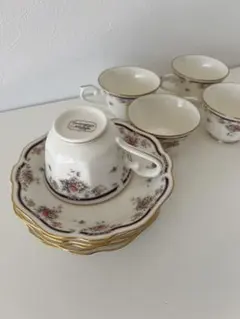 花柄ティーカップ・ソーサーセット 5個