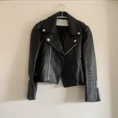 MID by MID WEST フェイクレザーライダースジャケット ブラック