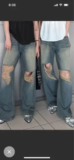 Forever21 ダメージジーンズ　M