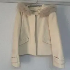 【美品】ミッシュマッシュ　ファー付き　ショート丈コート