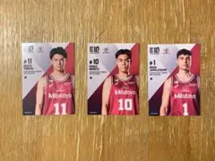 川崎ブレイブサンダース Bリーグカード 3枚セットのサムネイル
