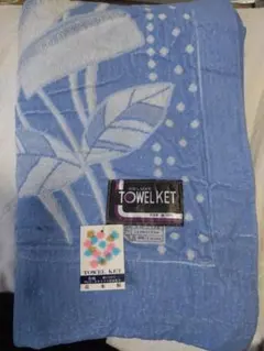 DELUXE TOWEL KET 日本製 綿100% ブルー 花柄未使用