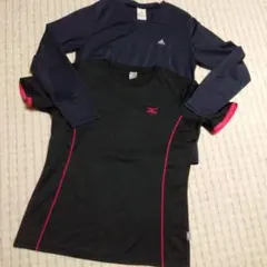 adidas Mネイビー 長袖 MIZUNOXL半袖2点バレーボールなど