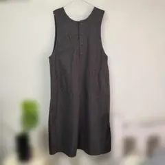 スタジオクリップ　ダークグレー ノースリーブ サロペット　studio clip