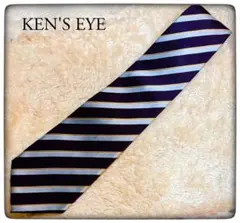 KEN'S EYE シルクレジメンタルタイ　アイビーファッション　パープル系