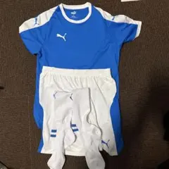 Puma サッカーウェアセット 青/白　L