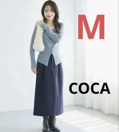 新品　コカ coca Iラインスリットスカート M ストライプ　未使用のサムネイル