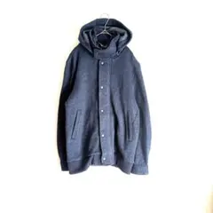 【ジュンレッド】 ジップパーカー フード付き ハイネック ネイビー Mサイズのサムネイル