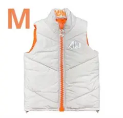 VAUNDY ダウンベスト Mサイズ ホワイト/オレンジ