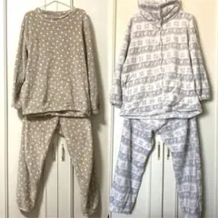 冬用もこもこルームウェア上下セット　LLサイズ　2セットまとめ売り