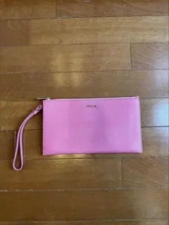 FURLA フルラ ピンク ポーチ ストラップ付のサムネイル