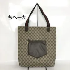GUCCI グッチ GGキャンバス トートバッグ シェリーライン レディース