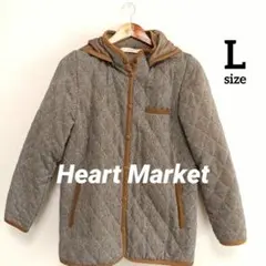 Heart Market ブラウン キルティングジャケット Lサイズ