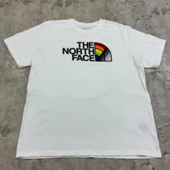 THE NORTH FACE レインボーロゴT 白 XL 古着