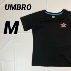 アンブロ レディース 半袖 Tシャツ M ブラック ピンク ロゴ 吸汗速乾のサムネイル