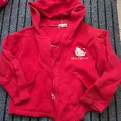 HELLO KITTY 赤いパーカー フード付き
