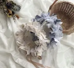 リボンクラウン　花冠　女の子　お食い初め　初節句　結婚式