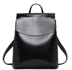 ★レザーリュック★シンプルデザイン　レディース　☆ブラック☆