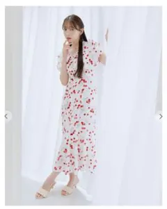 LILLIAN CARAT チェリー柄ワンピース 新品タグ付き - メルカリ