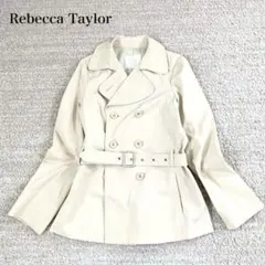 レベッカテイラー ベルト付きダブルトレンチコート ショート丈 美シルエット 上品