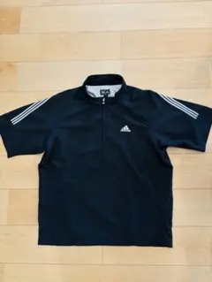 【良品】adidas ハーフジップ プルオーバー ブラック Lのサムネイル