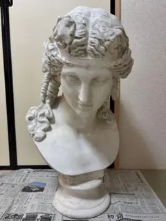 作者サイン無し 古い女性の胸像 彫塑 高さ45cm オブジェ 収集品 作者サイン無し 古い女性の胸像 彫塑 高さ45cm オブジェ 収集品