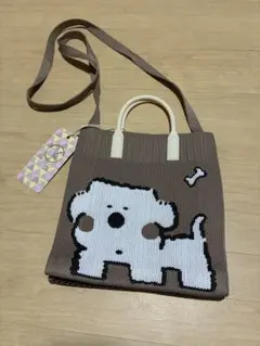 犬 柄ショルダーバッグショルダーバッグ