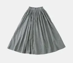 新品 クラスカ購入 ヂェン先生の日常着 薄手ロングスカート ライトグレー フレアのサムネイル