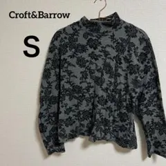 Croft&Barrow 【 S 】花柄 長袖 トップス 秋冬 グレー