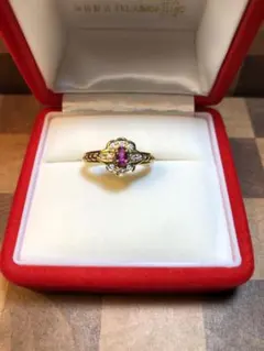 K18花モチーフリング973K2509