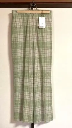 ROKU6 チェックパンツ　新品未使用　タグ付き　シルク混合