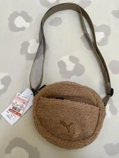 PUMA プーマ　茶色　ブラウン　淡色　ボア ショルダーバッグ　しまむら