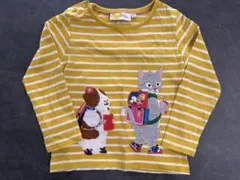 ミニボーデン　イエローストライプ長袖カットソー 104㎝