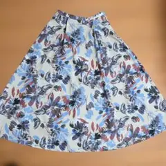 美品　OPAQUE.CLIP フラワープリント ロングスカート 38 M花柄