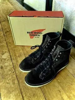【廃盤品】美品 RED WING ラインマンブーツ　黒 8 1/2 純正箱有のサムネイル