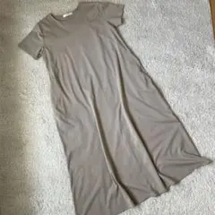 DoCLASSE 半袖　ワンピース Aライン　ベージュ　L