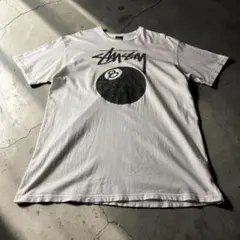 STUSSY 8ボール プリントTシャツ ストックロゴ ゴールデンサイズ