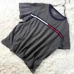 【人気】トミーヒルフィガー XL ロゴ 半袖Tシャツ グレー メンズのサムネイル