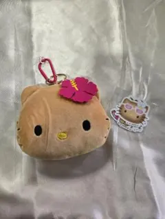 匿名　Sweet8月号付録　日焼けキティ ぬいぐるみポーチチャーム