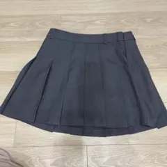 GU プリーツスカート L ダークグレー