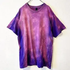 GILDAN タイダイ染め Tシャツ 紫 L 古着　グラデーション　パープル