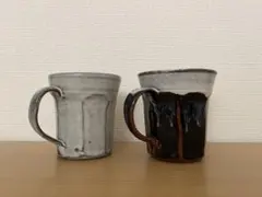 俊彦窯 清水俊彦 丹波焼 糠釉面取マグカップ2個セット - メルカリ
