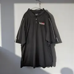 adidas　半袖ポロシャツ　ブラック　XL　古着のサムネイル