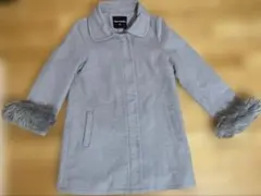 グレー ファー付きコート 140cm以上
