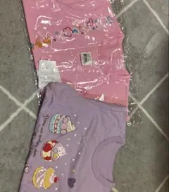 ケーキと猫のイラストTシャツ2枚セット　半袖120