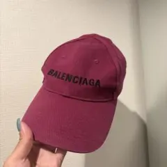 な*か様 BALENCIAGA ロゴ刺繍 キャップ ピンク バレンシアガ 帽子