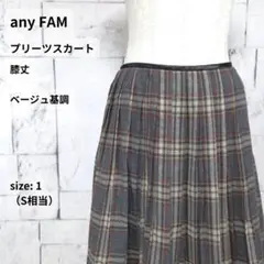 any FAM プリーツスカート 1 S ひざ丈 チェック Aライン チェックのサムネイル